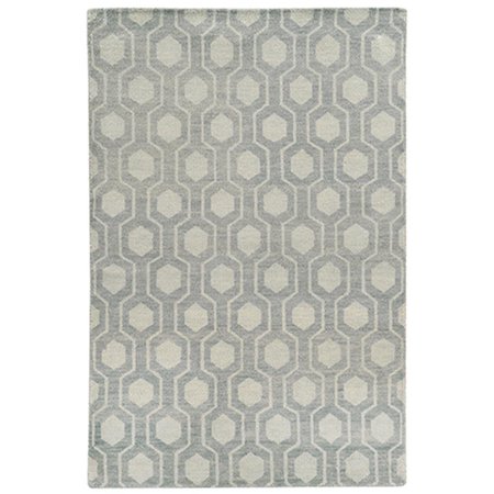 ESPECTACULO Maddox 56506 Hand Knotted Wool Rectangle Rug, Blue - 10 ft. x 13 ft. ES1862359